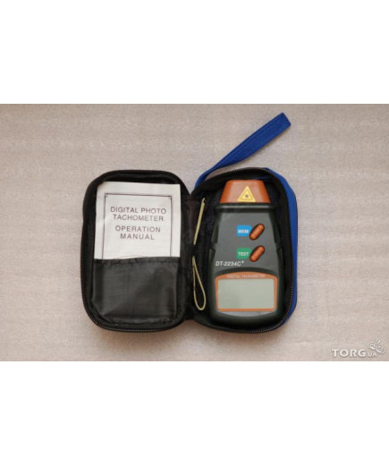 Лазерний безконтактний тахометр Walcom DT-2234C+ (від 2,5 до 99999 об/хв)