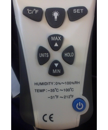 Професійний термо-гігрометр Flus ET-951W (0-100%; від -35 ° с до + 100 ° с) з виносним датчиком, DEW, WB