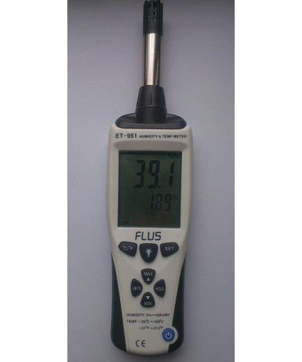Професійний термо-гігрометр Flus ET-951 (0-100%; від -35 ° с до + 100 ° с) DEW