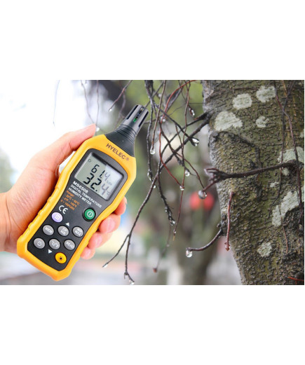 Професійний термо-гігрометр HYELEC MS6508 (0 - 100%; -20°C ... + 60°C), точка роси DEW, WB, пам'ять 99 точ