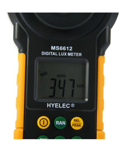 Люксметр Hyelec MS6612 (0-200000 Lux/0-20000 FC (+/- 3%)), з вбудованим датчиком