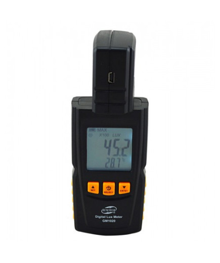 Люксметр Benetech GM1020 (0-200 000 Lx) з USB-інтерфейсом і повертається фотодатчиком. У Кейсі.