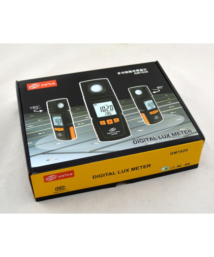 Люксметр Benetech GM1020 (0-200 000 Lx) з USB-інтерфейсом і повертається фотодатчиком. У Кейсі.