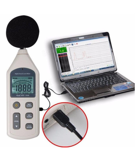 Професійний цифровий шумомір Benetech GM1356 (SR5834 ) (30 - 130dB) з USB-інтерфейсом