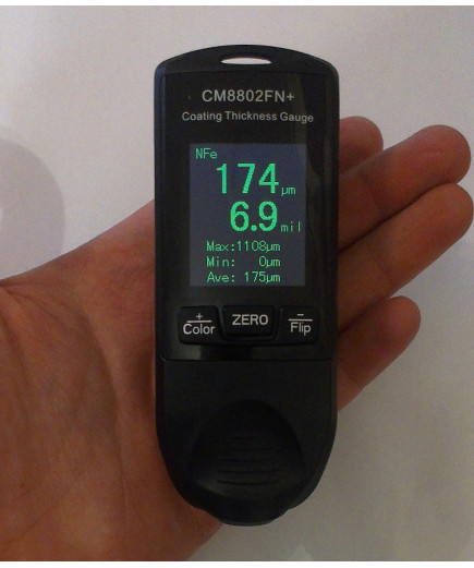 Товщиномір лакофарбових покриттів CM8802FN+ Fe/NFe (Діапазон: 0 – 1250 um; Похибка: ±3%)
