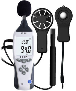 Flus ET-965 5 в 1: шумомір, анемометр, термометр, люксметр і гігрометр