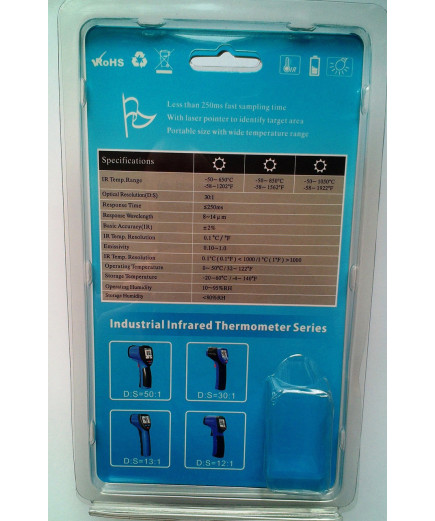 Пірометр Flus IR-809 (-50-1050 ℃) EMS 0,1-1,0; DS: 30:1