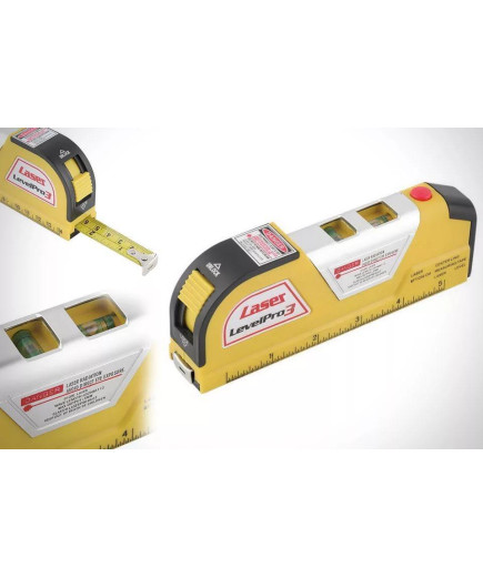 Лазерний рівень EASY FIX Laser Level Pro PR0 3 з вбудованою рулеткою