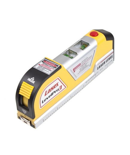 Лазерний рівень EASY FIX Laser Level Pro PR0 3 з вбудованою рулеткою