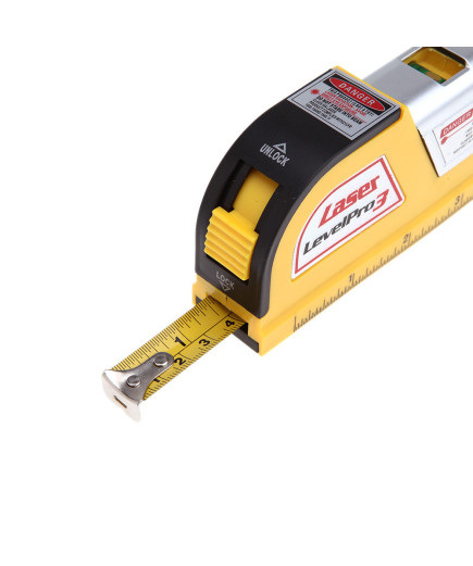 Лазерний рівень EASY FIX Laser Level Pro PR0 3 з вбудованою рулеткою
