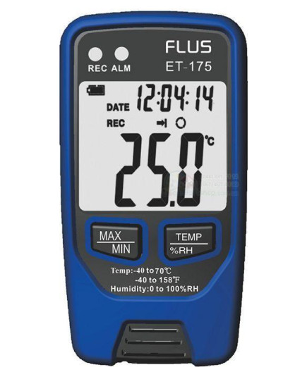 Реєстратор температури і вологості FLUS ET175 (-40°C~70°C; 0-100%) 32000 точок