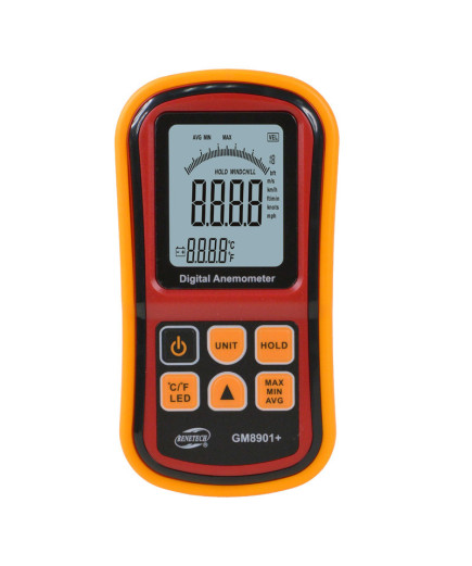 Анемометр Benetech GM8901+ (0.3-45m/s; 0-45ºC) з телескопічною ручкою