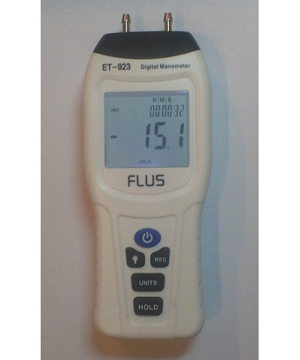 Цифровий диференціальний манометр FLUS ET-923 (0.1/±206,8 кПа)