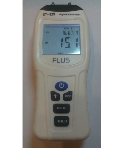Цифровий диференціальний манометр FLUS ET-923 (0.1/±206,8 кПа)