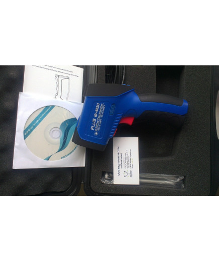 Пірометр FLUS IR-862U (-50...+1350 ºC; EMS 0,1-1,0) ПО, Кейс (50:1)