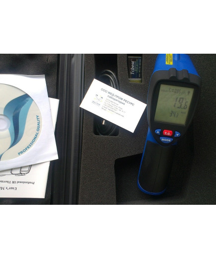 Пірометр FLUS IR-865U (-50...+1850 ºC; EMS 0,1-1,0) ПО, Кейс (50:1)