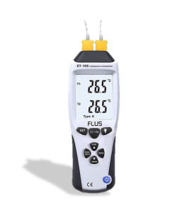 Термометр Flus ET-959 ( TM705 ) з термопарою До ( від -210 до +1100°C ) і J (від-200 до +1372 °С)-типу Ціна з ПДВ