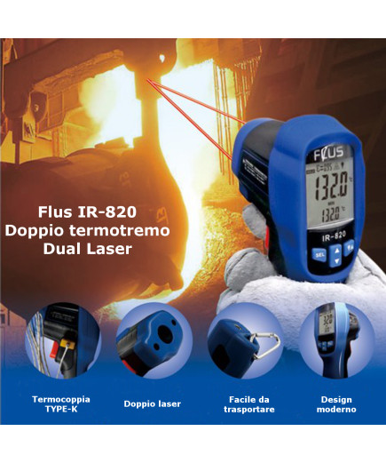 Пірометр FLUS IR-820 (-30...+500 С) з термопарою К-типу