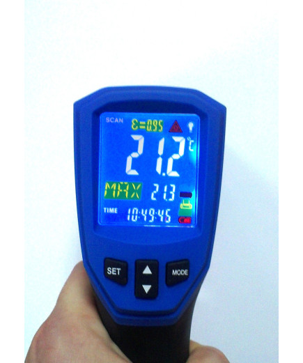 Пірометр FLUS IR-867 з термопарою К-типу (-50 ° с до +1370℃), картою пам'яті,