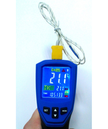 Пірометр FLUS IR-867 з термопарою К-типу (-50 ° с до +1370℃), картою пам'яті,