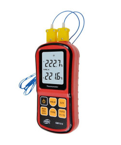 Цифровий двоканальний термометр Benetech GM1312 (від -50 до 300 ºC) з двома термопарами К-типу