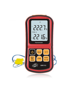 Цифровий двоканальний термометр Benetech GM1312 (від -50 до 300 ºC) з двома термопарами К-типу