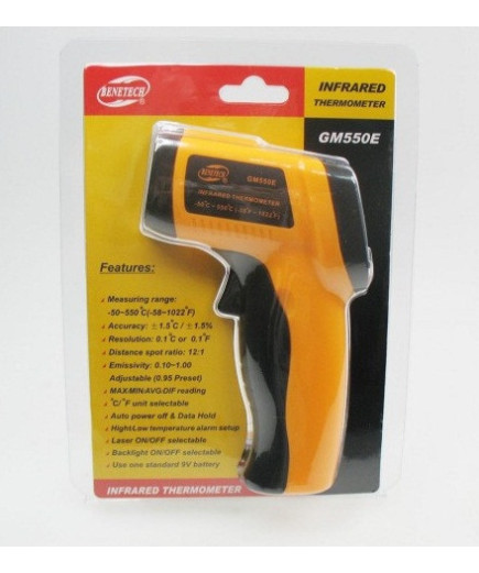 Пірометр Benetech GM550E ( -50~550℃) DS:12:1; EMS:0,1-1,0