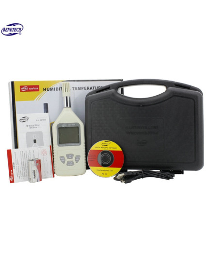 Термогігрометр Benetech GM1360A (Т: від -30 °С до 80 °С: RH:від 0 % до 100 %), USB-інтерфейс, точка роси