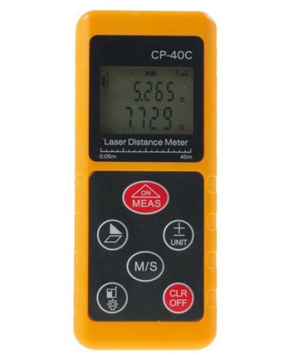 Лазерний далекомір ( лазерна рулетка ) CPTCAM CP-40С (від 0,03 до 40 м) проводить вимірювання V, S