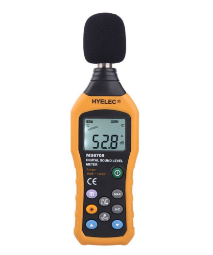 Шумомір Hyelec MS6708 (MT-4618) ( 30-130 dB± 1.5 dB з захистом від вологи й пилу