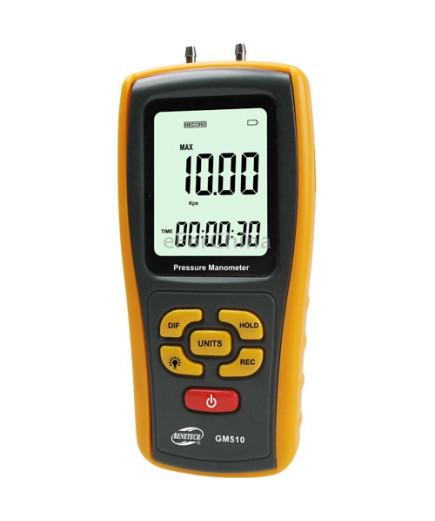 Цифровий диференціальний манометр BENETECH GM510 (0.01/10 кПа)
