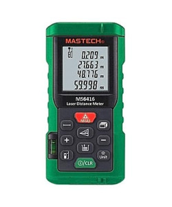 Лазерний далекомір ( лазерна рулетка ) Mastech MS6416 (0,046-60 м) проводить вимірювання V, S, H, пам'ять 99