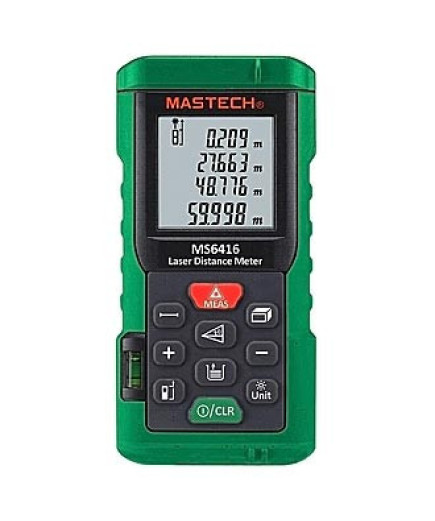 Лазерний далекомір ( лазерна рулетка ) Mastech MS6416 (0,046-60 м) проводить вимірювання V, S, H, пам'ять 99