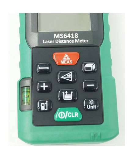 Лазерний далекомір ( лазерна рулетка ) Mastech MS6418 (0,046-80 м) проводить вимірювання V, S, H, пам'ять 99