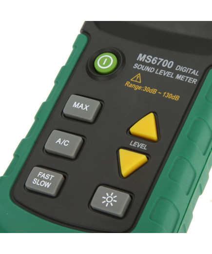 Шумомір Mastech MS6700 (30-130 dB) в пило і вологозахищеному прогумованому корпусі