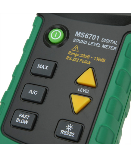 Шумомір Mastech MS6701(30-130 dB) в пило і вологозахищеному прогумованому корпусі,