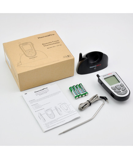 Бездротовий термометр (до 100 м) зі щупом для приготування їжі ThermoPro TP-09