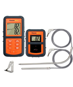 Бездротовий двоканальний термометр (до 100 м) ThermoPro TP-08S (0-300 °С) у прогумованому корпусі
