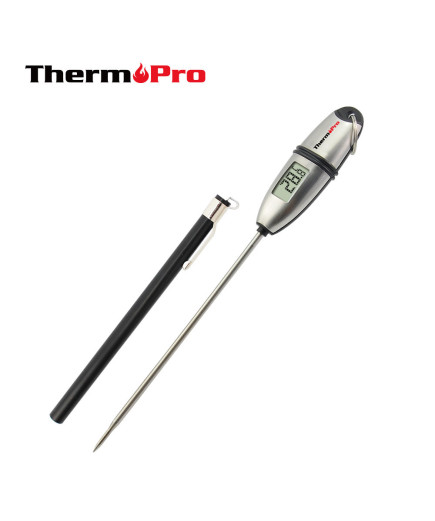 Термометр для їжі ThermoPro TP-02S зі щупом з нержавіючої сталі в металевому корпусі