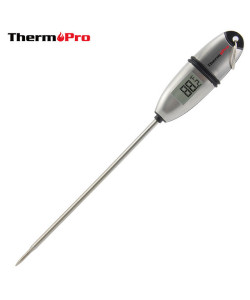 Термометр для їжі ThermoPro TP-02S зі щупом з нержавіючої сталі в металевому корпусі