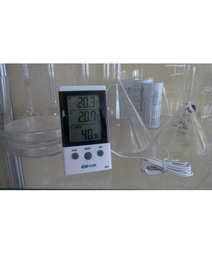 Термо-гігрометр Elitech DT-3 (Великобританія) ( -30°C... +50°C; 20%...99%) з термопарою 1.7 м (-50...+70°C)