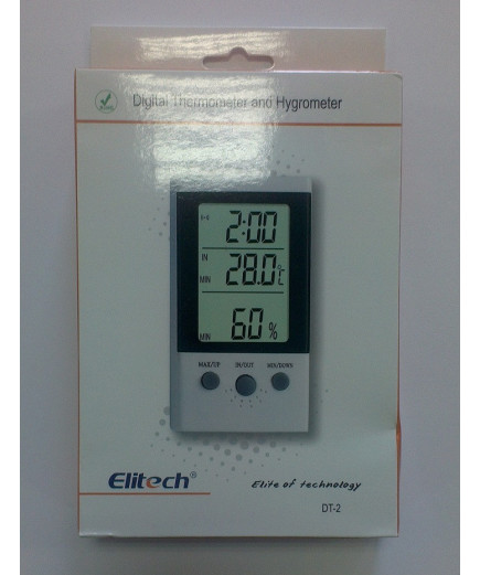 Термо-гігрометр Elitech DT-2 (Великобританія) ( -30°C... +50°C; 20%...99%) з термопарою 2 м (-50...+70°C)