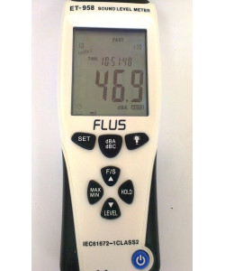 Шумомір Flus ET-958 (30-130 dB) в пило і вологозахищеному корпусі,