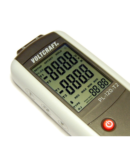 Двоканальний термометр Voltcraft PL-120-T2 (від -200 до +1372 °C) термопари: K / J
