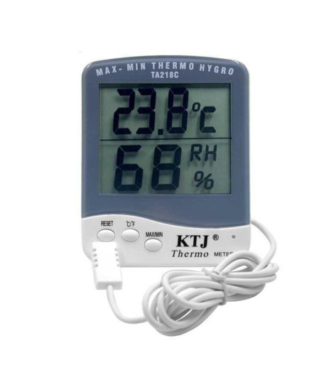 Термогігрометр KTJ Thermo TA218C (0°C ~ 50°C; 10% ~ 98%) з виносним датчиком температури та вологості