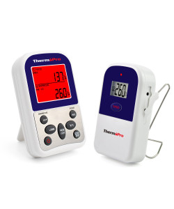 Бездротовий двоканальний термометр (до 100 м) ThermoPro TP-12 (0-300 °С) з таймером