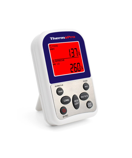 Бездротовий двоканальний термометр (до 100 м) ThermoPro TP-12 (0-300 °С) з таймером