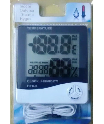 Цифровий термо-гігрометр HTC-2 з виносним датчиком (термопарою)