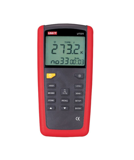 Двоканальний термометр UNIT UT325 (-250~1767℃) з сумісністю з термопарами К,J,T,E,R,S,N типів, ЗА