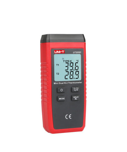 Двоканальний термометр UNIT UT320D (-50 ...+1300 °C) для термопар K/J типів